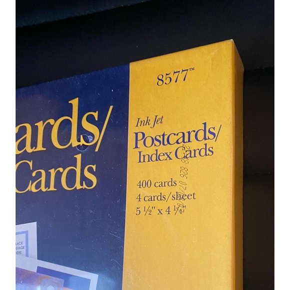 Avery Office Sealed Avery 8577 Ink Jet Post Cards Index Cards 40 Ct